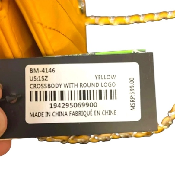 NWT Badgley Mischka sunshin yellow crossbody - Picture 9 of 10